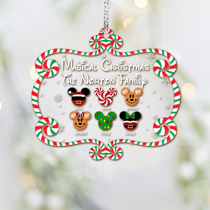 Magical Christmas - Personalized Christmas Family Transparent Ornament