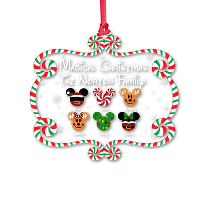 Magical Christmas - Personalized Christmas Family Transparent Ornament