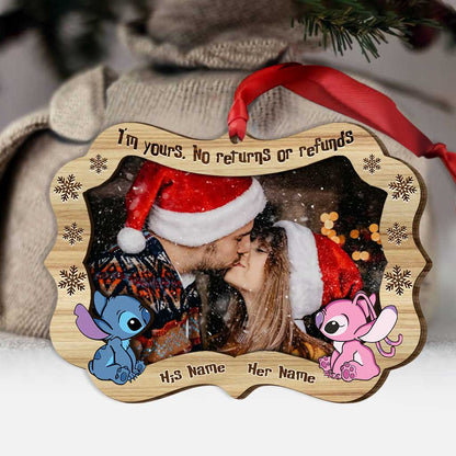 I'm Yours No Returns Or Refunds - Personalized Christmas Ohana Layered Wood Ornament