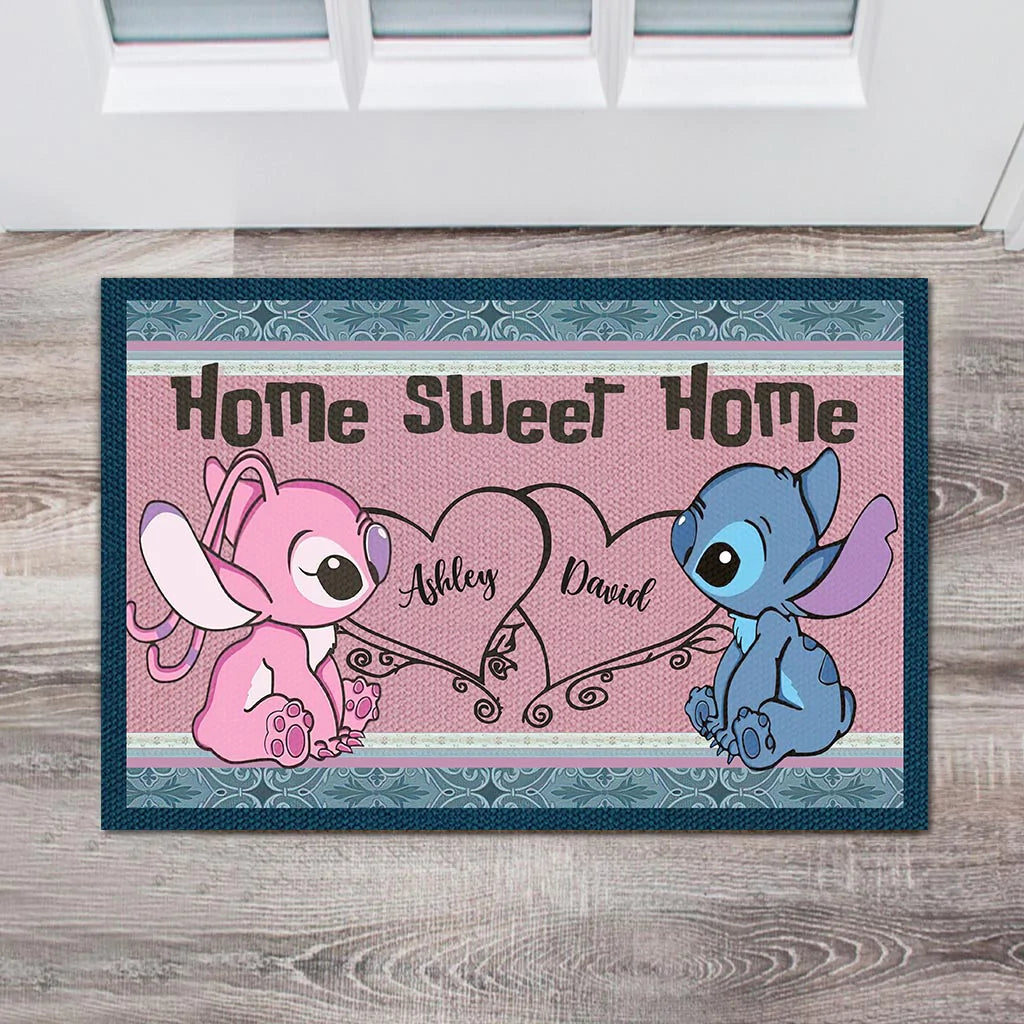 Home Sweet Home - Personalized Couple Ohana Doormat