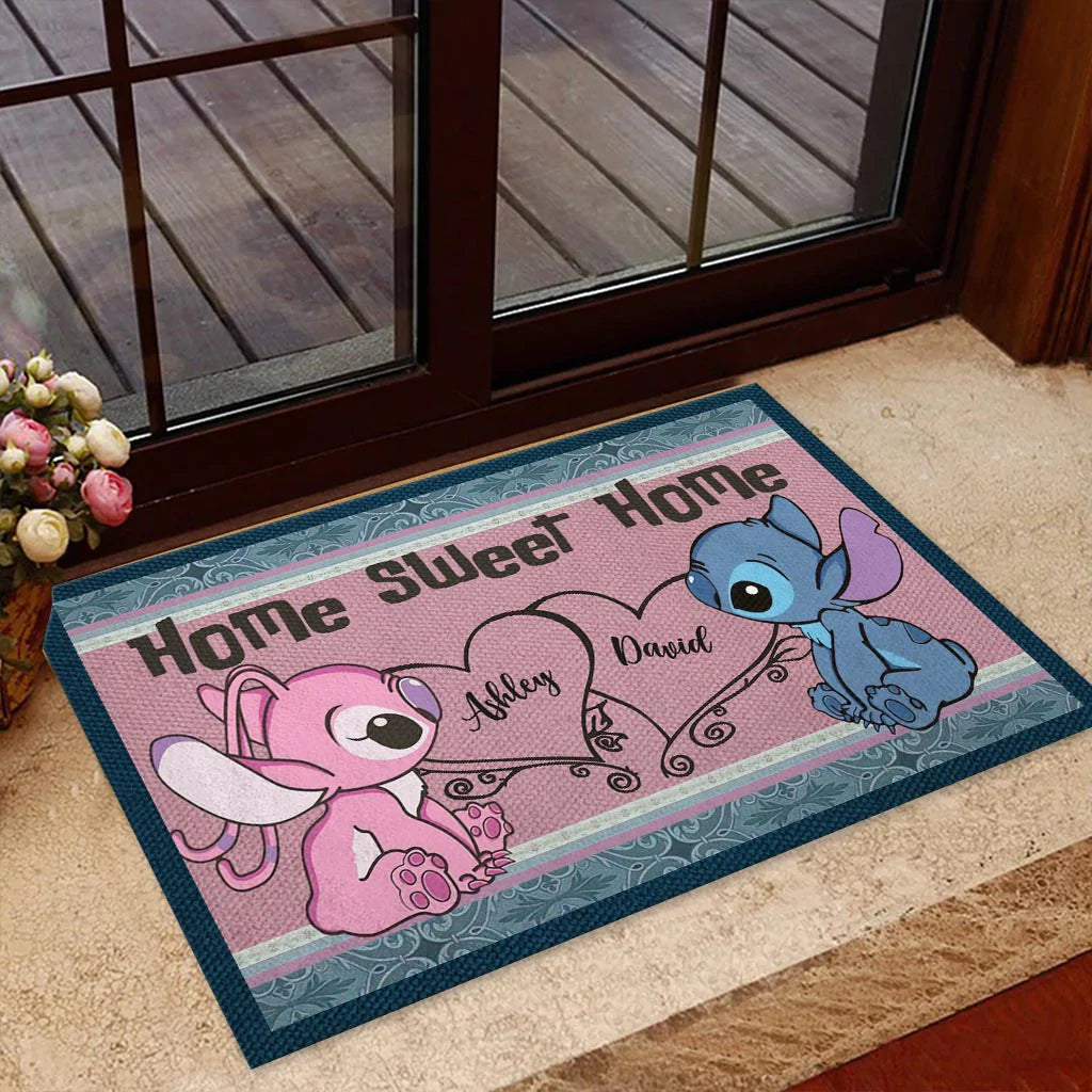 Home Sweet Home - Personalized Couple Ohana Doormat