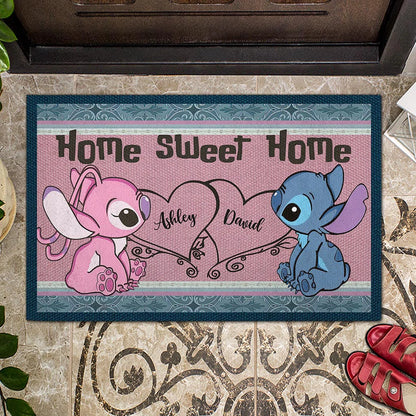 Home Sweet Home - Personalized Couple Ohana Doormat