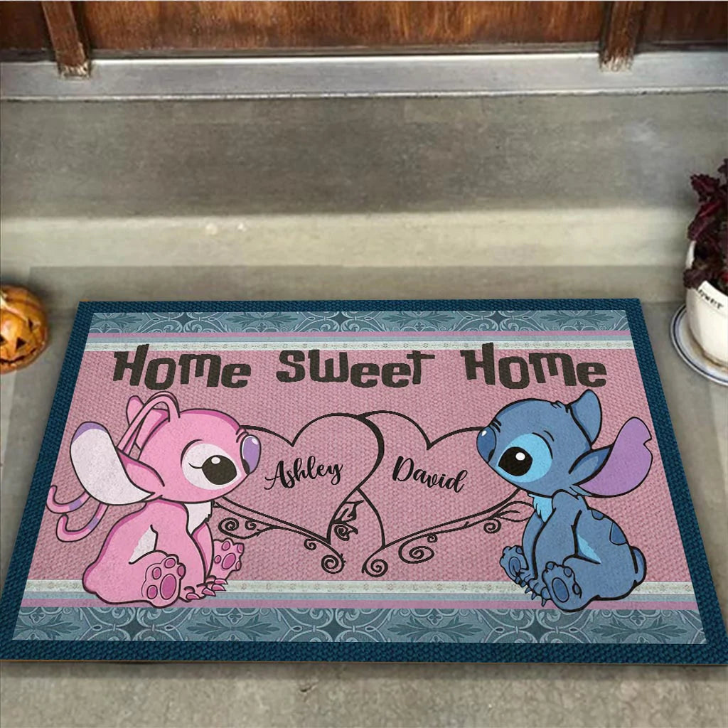 Home Sweet Home - Personalized Couple Ohana Doormat