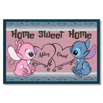 Home Sweet Home - Personalized Couple Ohana Doormat