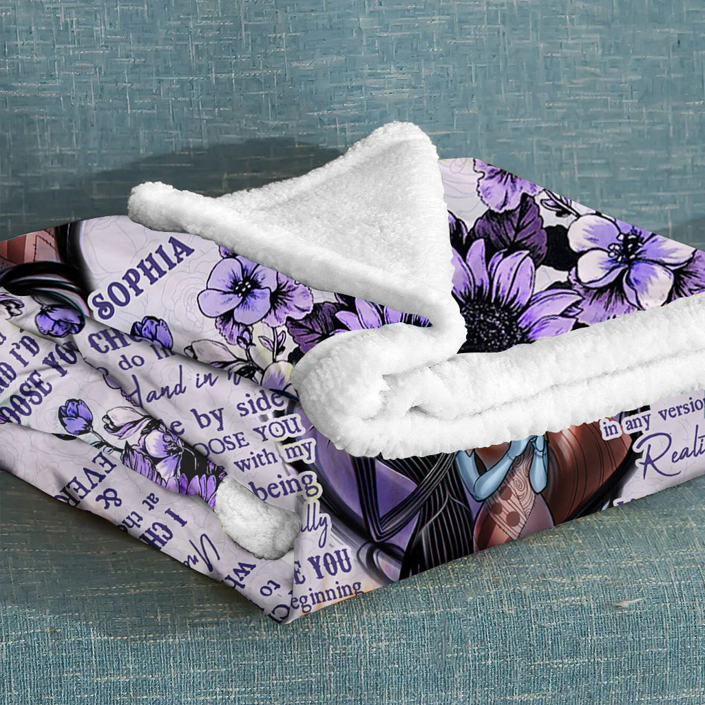 I Choose You - Personalized Couple Nightmare Blanket