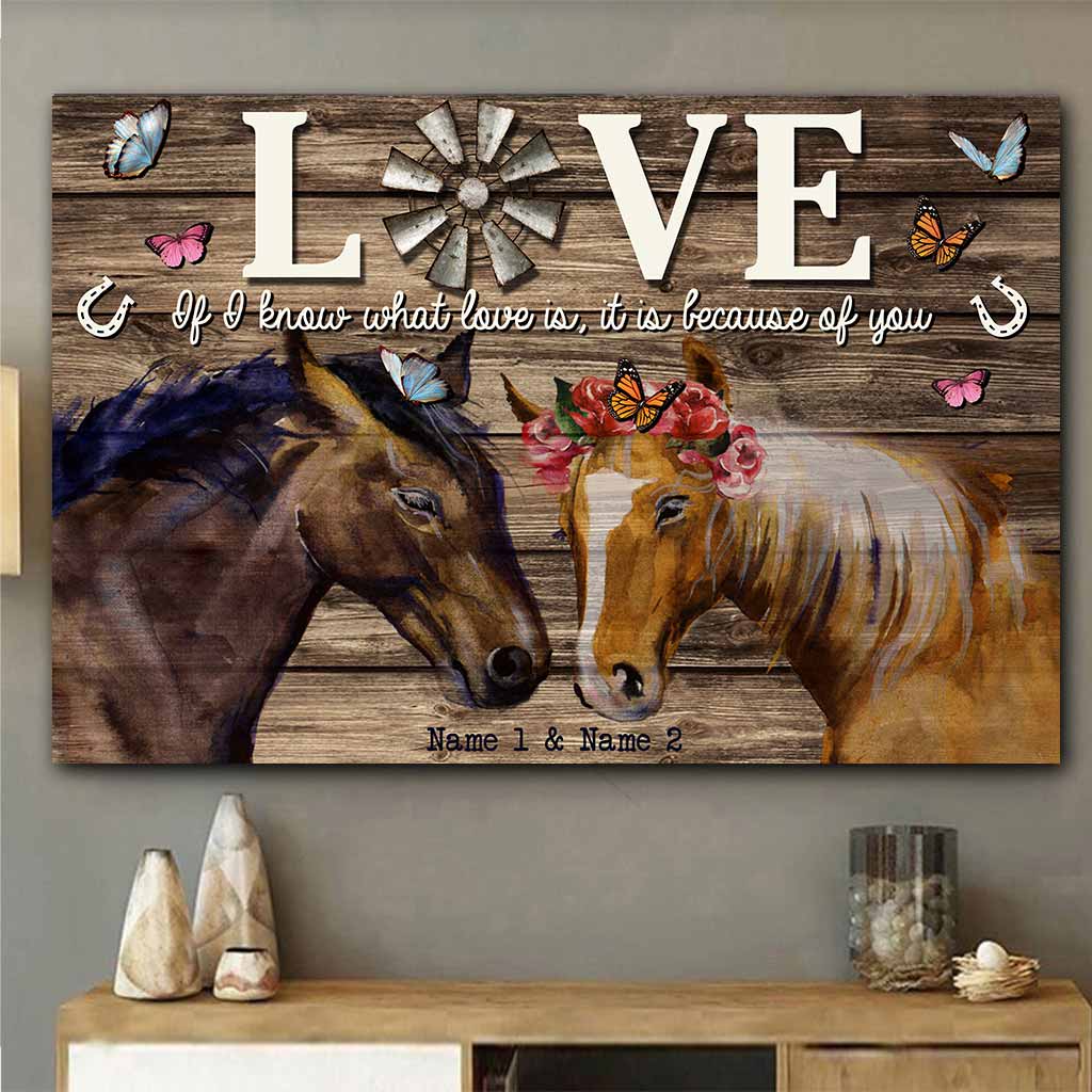 If I Know What Love Is - Personalized Couple Horse Poster