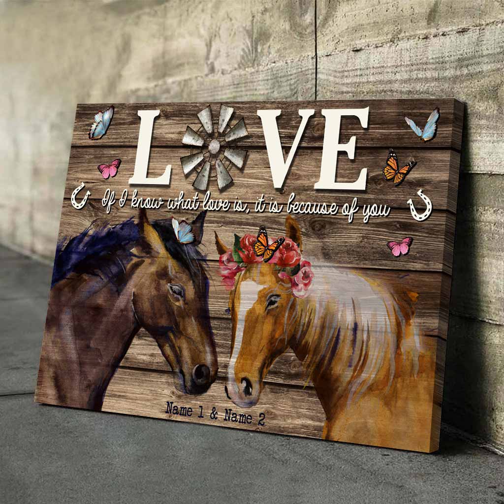 If I Know What Love Is - Personalized Couple Horse Poster