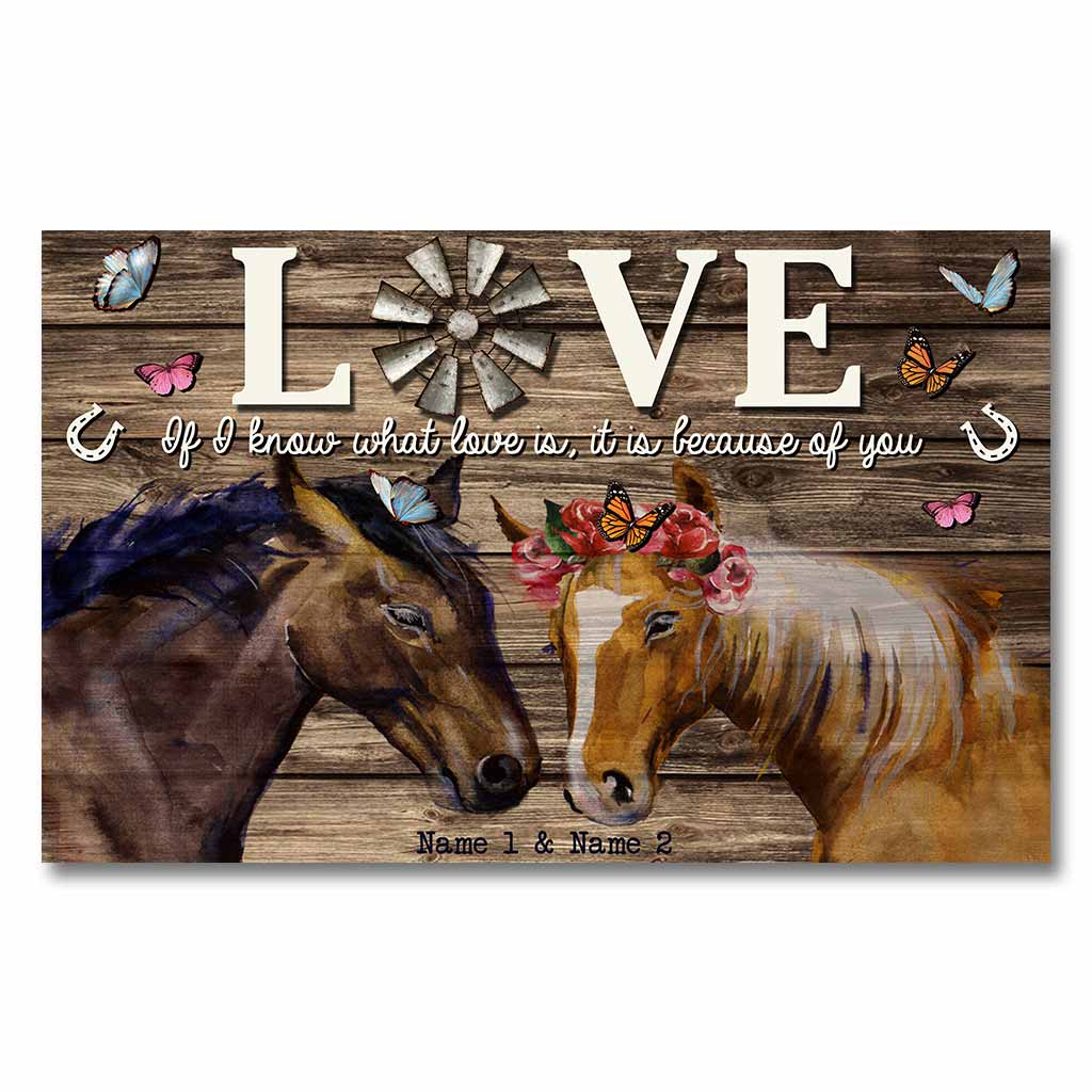 If I Know What Love Is - Personalized Couple Horse Poster