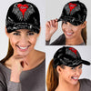 My Dad&#39;s Wings Cover My Heart Father&#39;s Day Cap With Printed Vent Holes