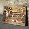 Best Buckin&#39; Dad Ever - Personalized Father&#39;s Day Hunting Poster