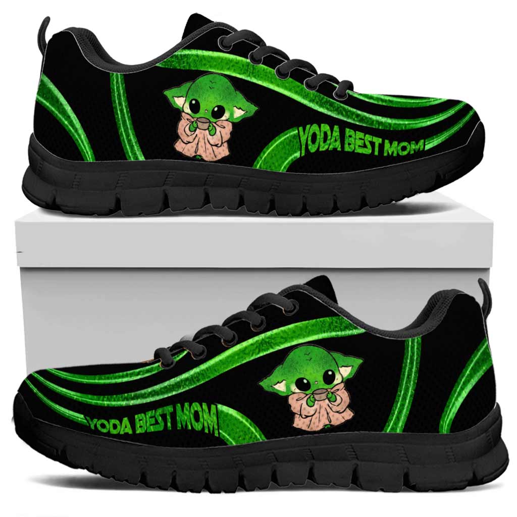 Yoda Best Dad In The Galaxy - Personalized Father's Day Sneakers