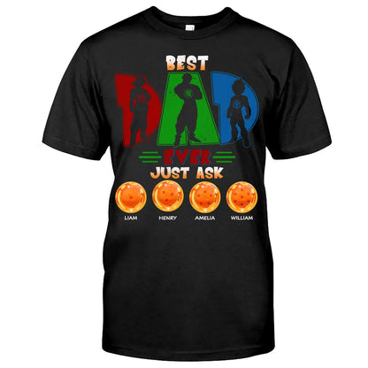 Best Dad Ever - Personalized Seven Balls T-shirt and Hoodie