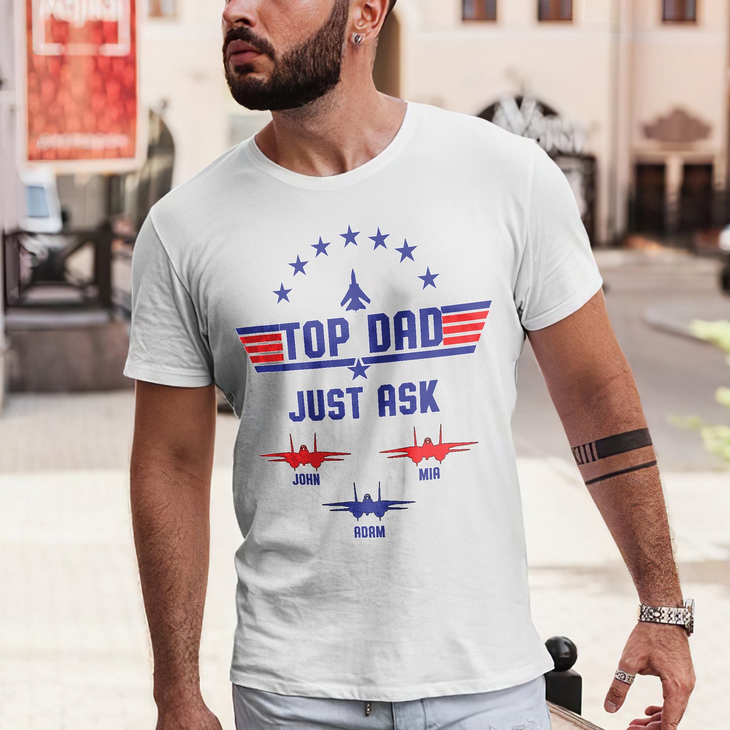 Top Dad Just Ask - Personalized Top Gun T-shirt and Hoodie