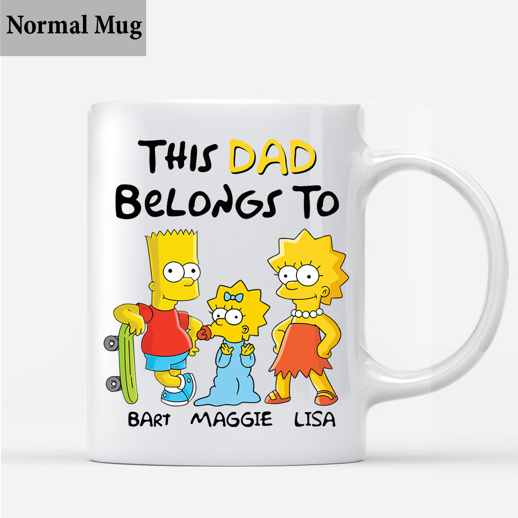 This Dad Belongs To - Personalized Father Mug