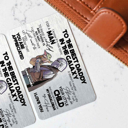 Best Daddy In The Galaxy - Personalized The Force Wallet Insert Card