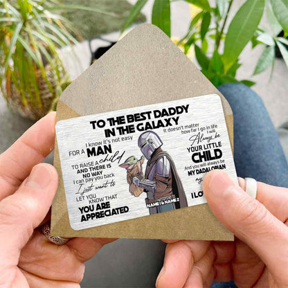 Best Daddy In The Galaxy - Personalized The Force Wallet Insert Card