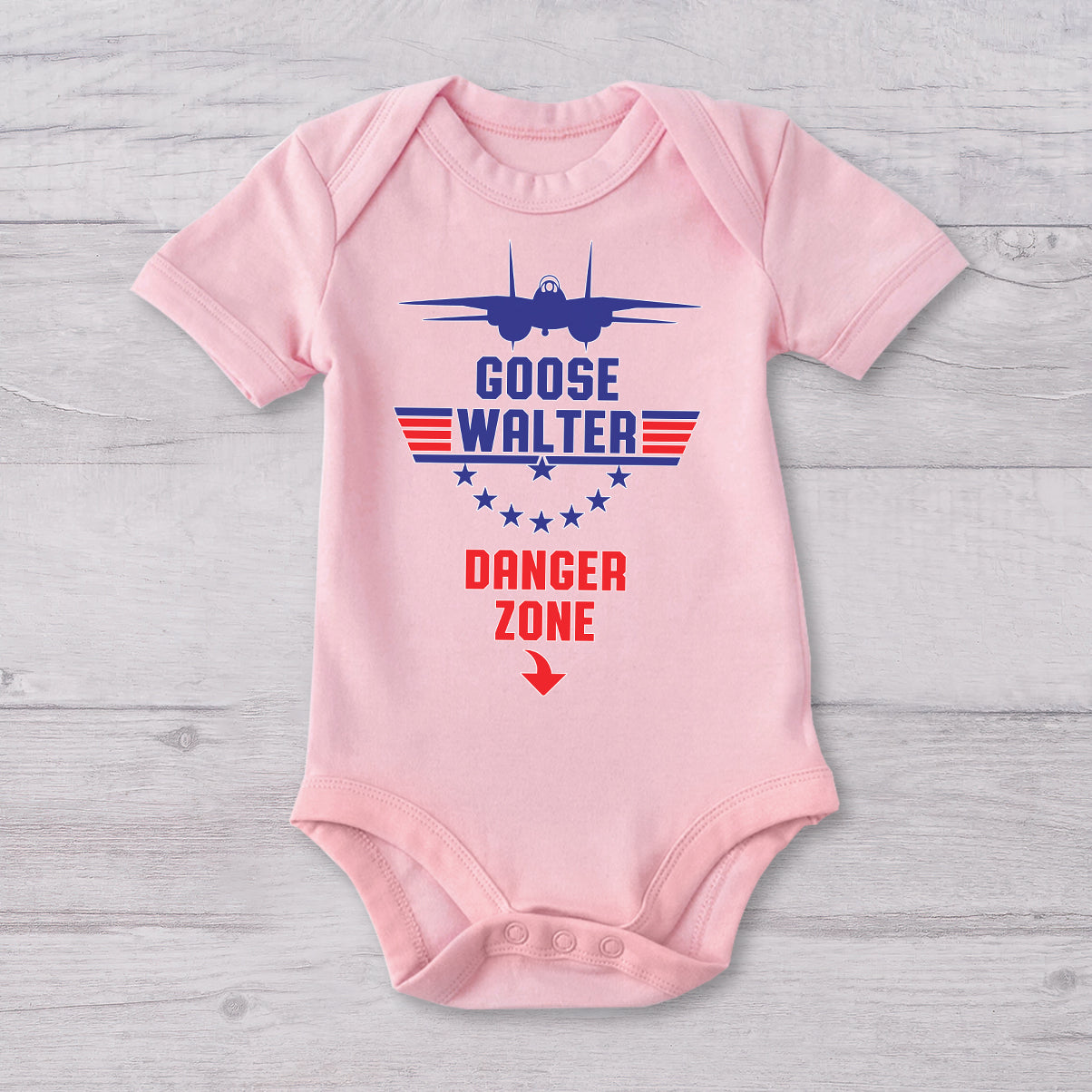 Goose And Charlie - Personalized Top Gun T-shirt And Baby Onesie