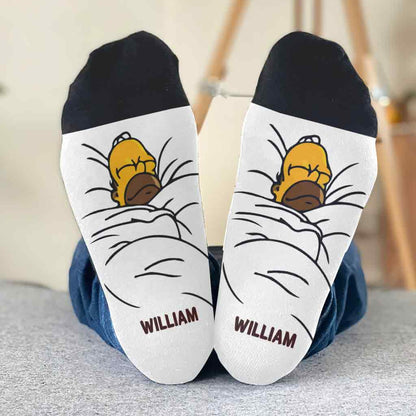 I'm Not Sleeping - Personalized Father Socks