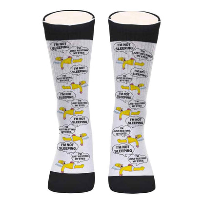 I'm Not Sleeping - Personalized Father Socks