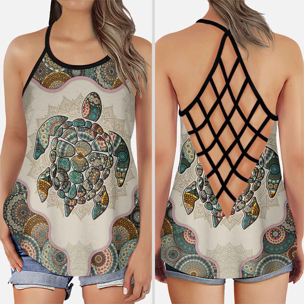 Salty Lil' Beach - Turtle Cross Tank Top