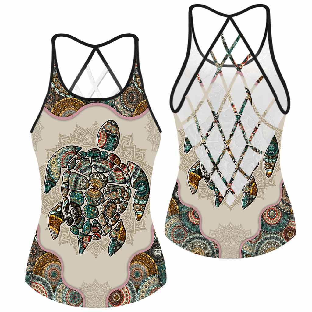 Salty Lil' Beach - Turtle Cross Tank Top