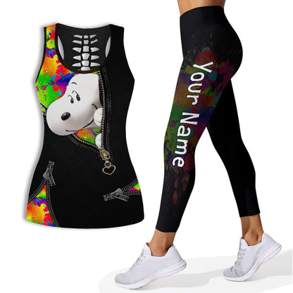 Love Is Love - Personalized LGBT Support Hollow Tank Top and Leggings