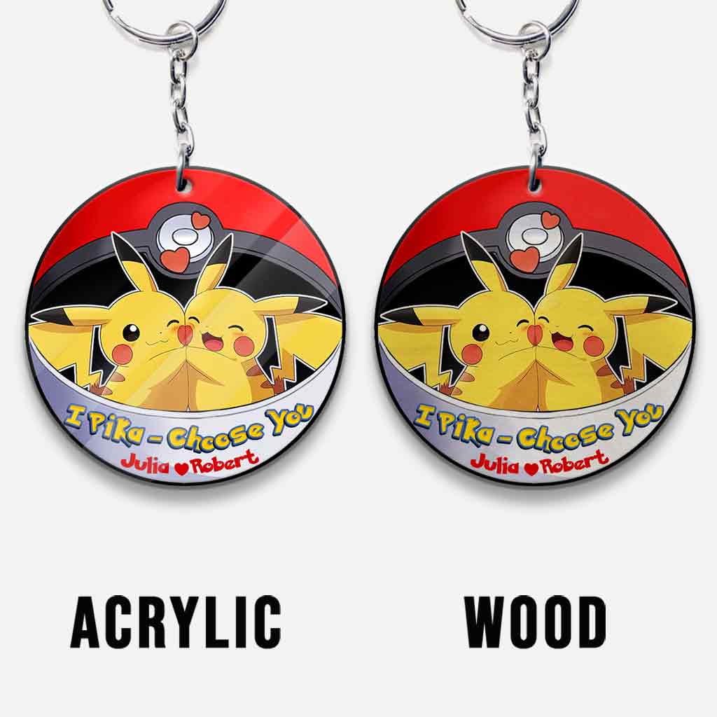 I Pika-Choose You - Personalized Monster Trainer Keychain (Printed On Both Sides)