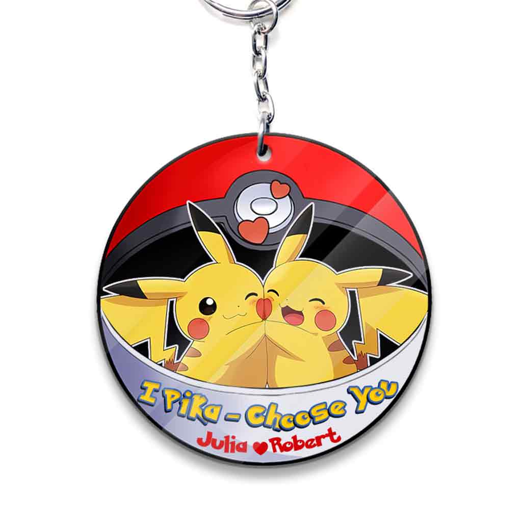 I Pika-Choose You - Personalized Monster Trainer Keychain (Printed On Both Sides)
