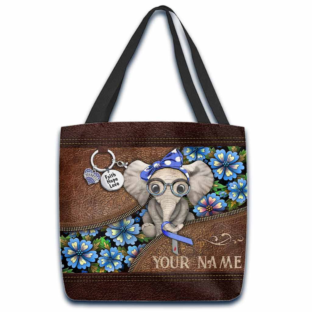 Faith Hope Love - Diabetes Awareness Personalized  Tote Bag