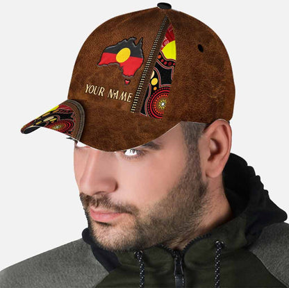 Aboriginal Australian Personalized Leather Pattern Print Classic Cap