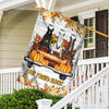 Happy Fall Y&#39;all - Personalized Fall Horse House Flag