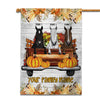 Happy Fall Y&#39;all - Personalized Fall Horse House Flag