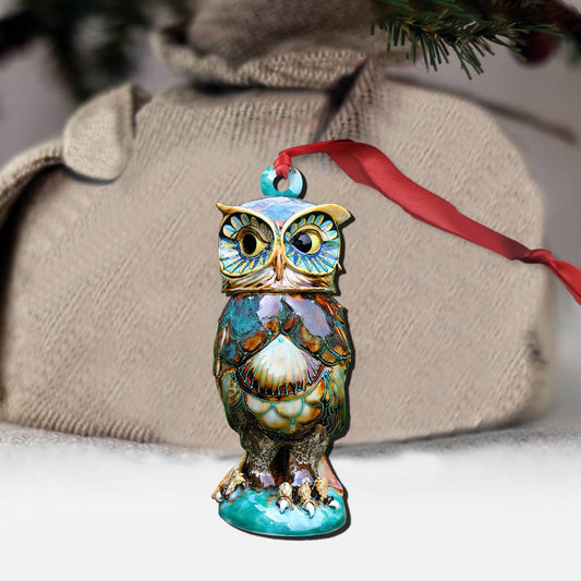 Love Owls - Christmas Ornament (Printed On Both Sides)