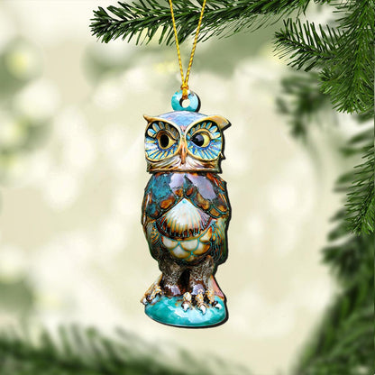 Love Owls - Christmas Ornament (Printed On Both Sides)