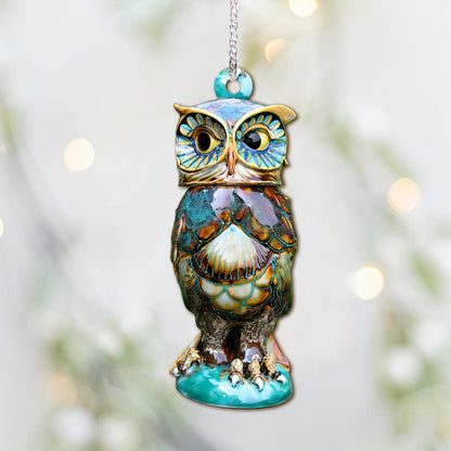 Love Owls - Christmas Ornament (Printed On Both Sides)