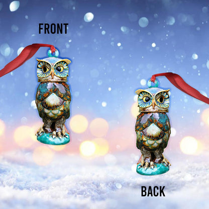 Love Owls - Christmas Ornament (Printed On Both Sides)