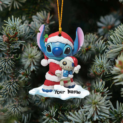 Ohana Santa - Personalized Christmas Ornament (Printed On Both Sides)