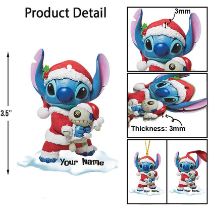 Ohana Santa - Personalized Christmas Ornament (Printed On Both Sides)