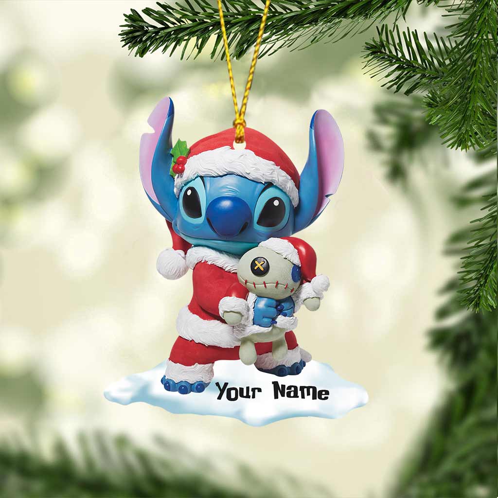 Ohana Santa - Personalized Christmas Ornament (Printed On Both Sides)