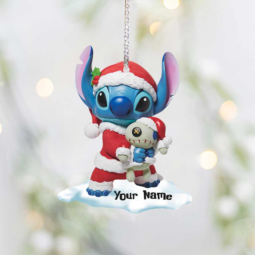 Ohana Santa - Personalized Christmas Ornament (Printed On Both Sides)