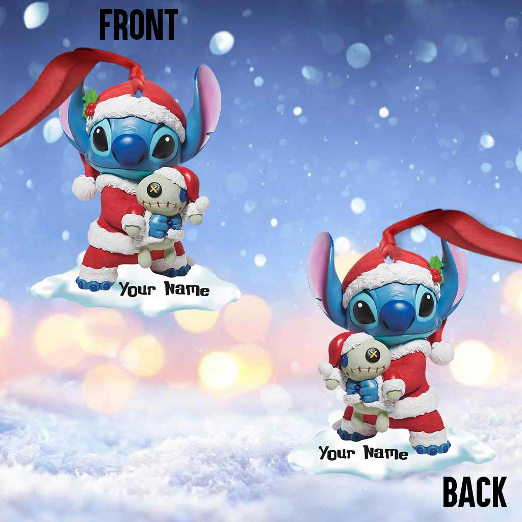 Ohana Santa - Personalized Christmas Ornament (Printed On Both Sides)