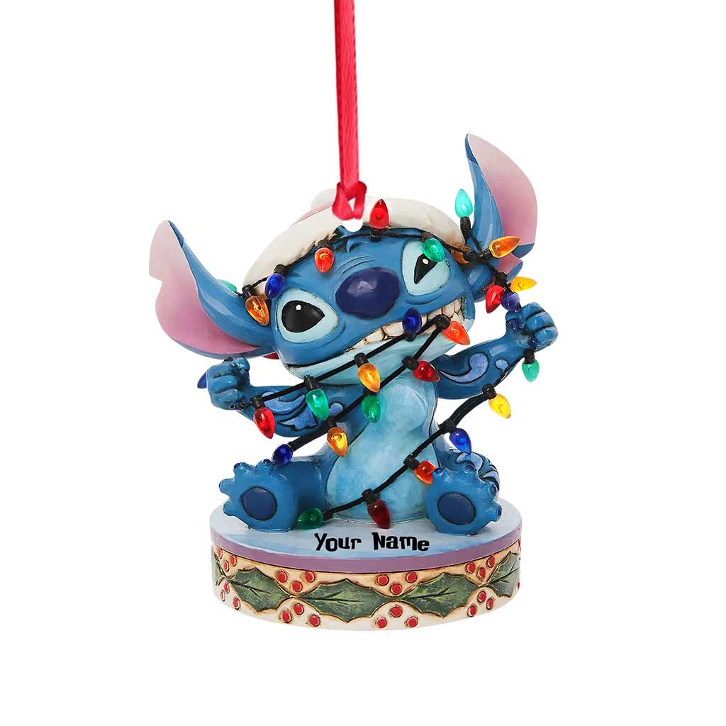 Ohana Christmas Light - Personalized Ornament (Printed On Both Sides)