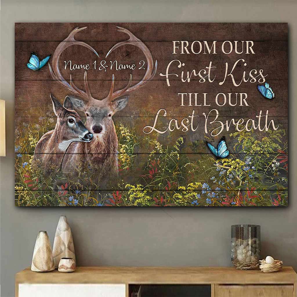 From Our First Kiss Till Our Last Breath - Personalized Couple Hunting Poster