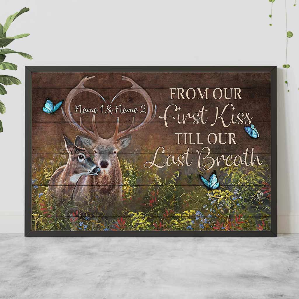 From Our First Kiss Till Our Last Breath - Personalized Couple Hunting Poster