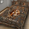 I Ain&#39;t No Buck Without My Doe - Personalized Couple Hunting Quilt Set