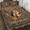 I Ain&#39;t No Buck Without My Doe - Personalized Couple Hunting Quilt Set