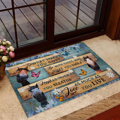 Love As Much As You Live - Personalized Horse Doormat