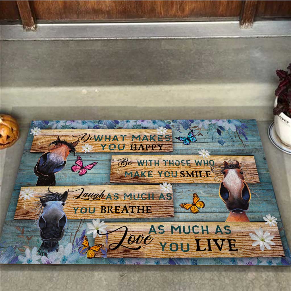 Love As Much As You Live - Personalized Horse Doormat