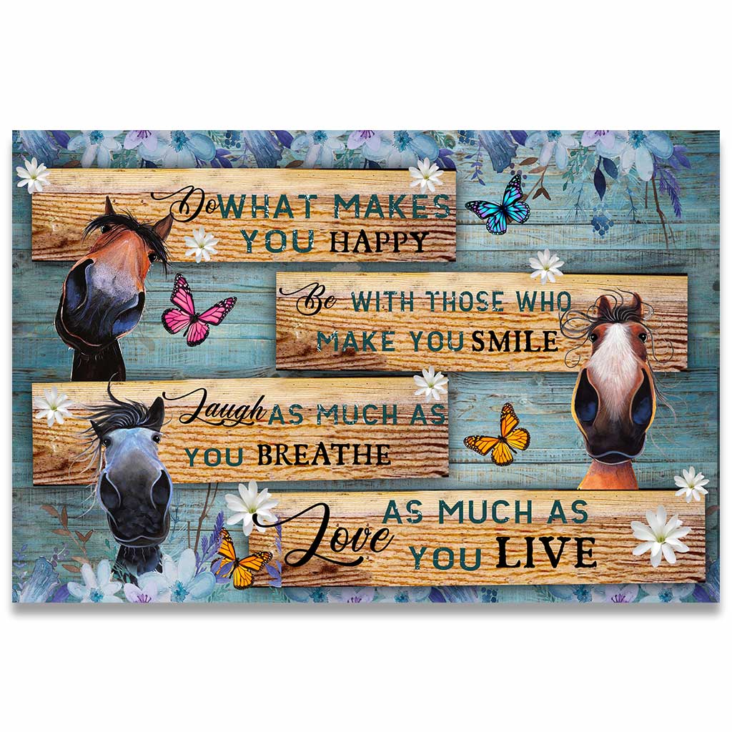 Love As Much As You Live - Personalized Horse Doormat