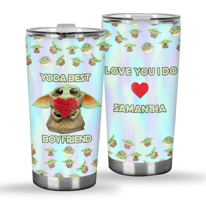 Love You I Do - Personalized Couple The Force Tumbler